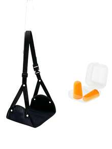 1pc Portable Adjustable Airplane Foot Rest Hanger, Soft Polyester Comfort Travel Foot Pedal Pad, Compact Space Saving Leg Support, Multi-Use For Airplane Train Office Long Trip Relax - Multicolor - View 10