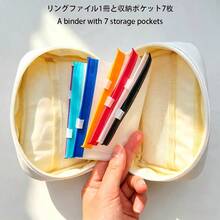 1 Set Portable Loose-Leaf Binder Storage Pocket, Waterproof Pill Bag, Travel Compartment Organizer, Silicone Makeup Storage Bag, Anti-Drop Storage Folder, Jewelry Organizer With Memo Classification - Set - View 13