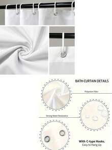 1件裝南瓜幽靈黑貓浴室簾，復古設計，防水浴簾，適用於浴缸隔斷，浴室裝飾與浴室配件，居家裝飾禮品 - 彩色 - 查看 10