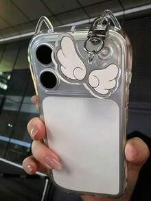 1pc Y2k Transparent Cat Ear Phone Case, Compatible With IPhone 17 Pro Max 17 Pro Air 16 15 14 13 12 11 Pro Max Plus X XS XR 8 7, With Cartoon Cat Pendant, Soft Silicone Protective Cover - Musical Note Pendant - View 20