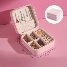 1pc Mini Jewelry Storage Box, Display Box, Travel Jewelry Zipper Box, Suitable For Earrings, Necklaces, Rings, Jewelry Box, Mini Ring And Necklace Storage, Perfect As A Gift For Her On Valentine's Day, Christmas, Halloween, New Year, Aesthetic Design - Multicolor - View 10