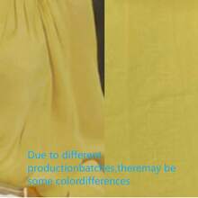Fashionable Women's Chiffon Long Sleeve Blouse, Deep V-Neck Semi-Sheer Top, Suitable For Formal Occasions Yellow - Yellow - View 7