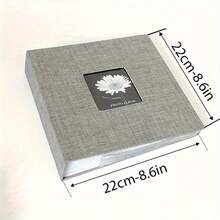 1pc Minimalist Linen Creative Gift Photo Album, Linen Photo Album, 6 Inch, 200 Pages, With Pockets, For Photo Storage, Suitable For Family And Wedding Commemorative Album, Anniversary, Birthday, Thanksgiving, Valentine's Day Gift - Multiple Styles - View 2
