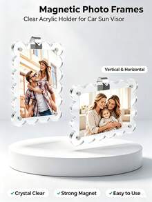 1/2 buah Klip Foto Pelindung Matahari Mobil Bingkai Foto Magnetik Klip Foto Mobil Magnet Kuat Magnet Kulkas Klip Mudah Desain Tepi Bergelombang Hadiah Pengemudi yang Bijaksana Hadiah Liburan Natal yang Ideal - Beraneka warna - View 9