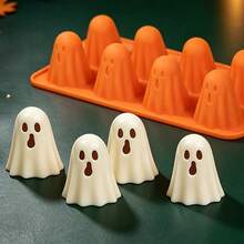 Ghost Silicone Mold 1pc Halloween Chocolate Candy Mold Suitable For Jelly, Chocolate, Candy, Gummy, Crayon, Resin - View 3