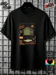 Men T-Shirts - 黑色 - 查看 2