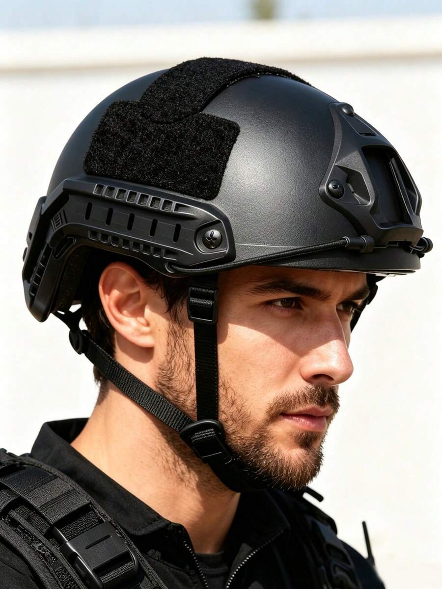 Tactical Helmet, Riot Control Special Forces Tactical Tiger Stripe Special Operations Training Helmet, Made Of Fiberglass, With Adjustable Chin Strap, Night Vision Device Mount, And Side Rails, Fathers Day Gift - A - View 1