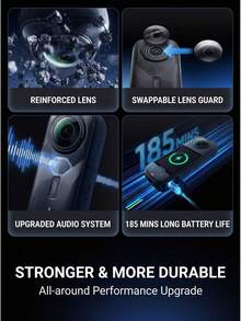 Insta360 X5 Panoramic Action Camera 8K HD Anti-Shake Waterproof Motorcycle Riding Handheld Camera Vlog Travel Pocket Camera, Multiple Sets Available - View 4