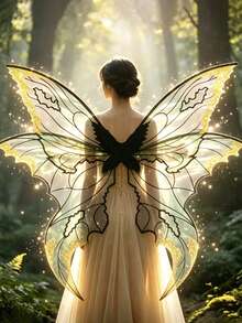 Adult Fairy Tale Costume, With Colorful Butterfly Wings, Is Perfect For Halloween Costume Changes, Themed Parties And Stage Performances. - Multicolor - View 4
