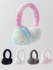 1pc Cute Angel Wings Embroidered Plush Warm Earmuffs For Girls - Multicolor - View 2
