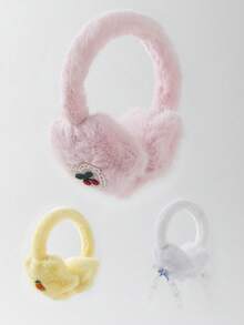 1pc Girls Star & Fruit Plush Warm Earmuffs - Multicolor - View 4