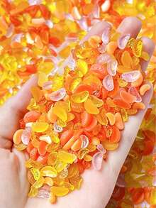 50Pcs New Ice Transparent Simulated Orange Slice Nail Art Decorations, 3D Fruit DIY Nail Accessories - Orange - View 5