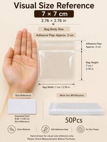 Transparent Multi-Size Self-Sealing Plastic Baking Bags, Reusable Plastic Bags Suitable For Cookies, Candies, Baked Goods, Party Favors Packaging - Multicolor - View 16