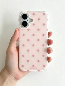 Ins Pink Polka Dot Creative Personalized Phone Case Protective Cover For IPhone 11/12/13/14/15/16/17 - Multicolor - View 3