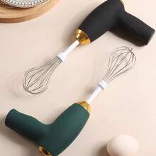 Rechargeable Wireless Handheld Mixer, 3-Speed Electric Egg Beater With Dual Interchangeable Mixing Heads, Portable Low Noise Kitchen Dessert Baking Mixer - Multicolor - View 10