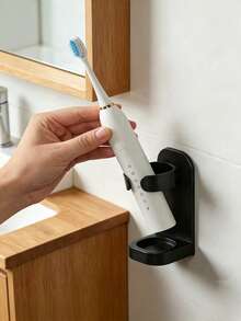 2pcs/1pc Electric Toothbrush Holder Wall Mounted Bracket With Drainage For Household Storage Toothbrush Stand Rack Shaver Holder, Bathroom, Back To School, Home, Fast Drying, Space-Saving, Strong Adhesive,Toothbrush Organizer, Travel, Christmas Gifts - Multicolor - View 4