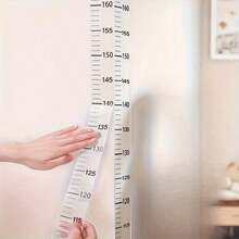 200cm Height Wall Sticker, Removable Self-Adhesive No Residue PC/PVC Material, Matte Writable Growth Chart, Crystal Decoration, Suitable For Nursery Bedroom Playroom Decor, Metric Home Height Tracker, Housewarming Gift - Multicolor - View 1