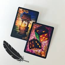 Lenormand Oracle Cards, 47 English Cards, Beautiful Vibrant Color Artistic Design, Fortune Telling Divination Card Game, Unique Divination Tool For Beginners, Meditation And Spiritual Journey Oracle Cards, Card Game, Suitable For Party Games, Suitable For Ages 14 And Up, Travel Outdoor Camping Games - Multicolor - View 6