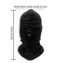 Damaged Style Full Face Mask | Halloween Adult Cosplay Headgear, Zebra Stripe, Semi-Transparent, Fabric, Medium Elasticity, Suitable For Cosplay Party Costume Props - Black - View 2