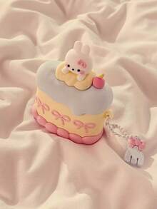 Girl Heart Cake Rabbit Design Protective Case Compatible With Apple 4/2/3/Pro Wireless Bluetooth Earphones, New Soft Silicone Creative Cartoon Cute Women's Style - Multicolor - View 7
