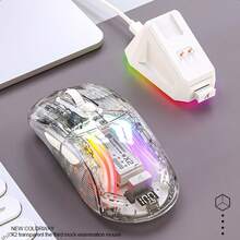 Attack Shark RGB 燈效無線藍牙三模透明電競滑鼠，附螢幕 - 查看 2