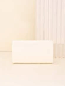 LJDCRFT Tas Clutch Amplop Elegan Wanita, Dekorasi Logam Modis, Cocok untuk Pernikahan, Pesta Dansa, dan Pesta Malam - Putih - View 6