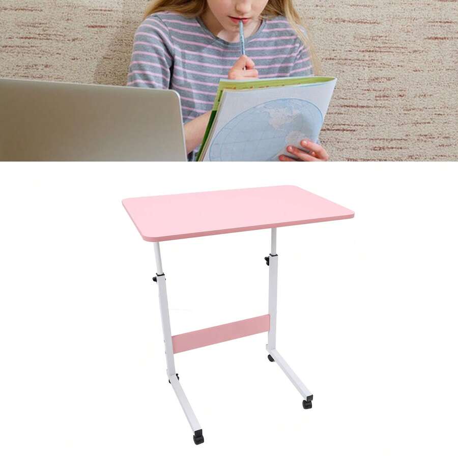 Table d'ordinateur à roulettes - Rose - Voir 1
