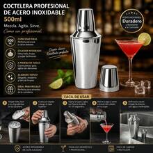 Professional Stainless Steel Cocktail Shaker 500ml, 3-Piece Cobbler Shaker With Built-In Strainer And Leak-Proof Lid For Home Bar And Bartenders - View 1