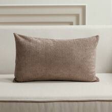 Double-Sided Chenille Geometric Jacquard Back Composite Cushion Cover - Camel - View 3