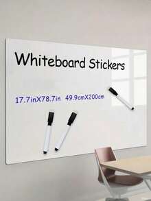 1 Roll Removable Whiteboard Wallpaper, Suitable For Walls, Doors, Glass, Easy To Peel Without Residue, Space-Saving, Ideal For Home, Office, Classroom, Whiteboard Sticker For Presentations And Lessons - AA - View 10