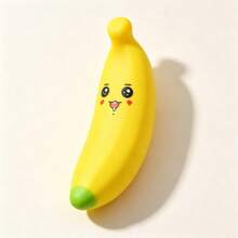 1pc Banana Shaped Squeeze Pop Toy, Soft Squeezable Sensory Toy With Squeak Sound, Suitable For Halloween Christmas Party Favors, Children Gifts And Stress Relief - Multicolor - View 8