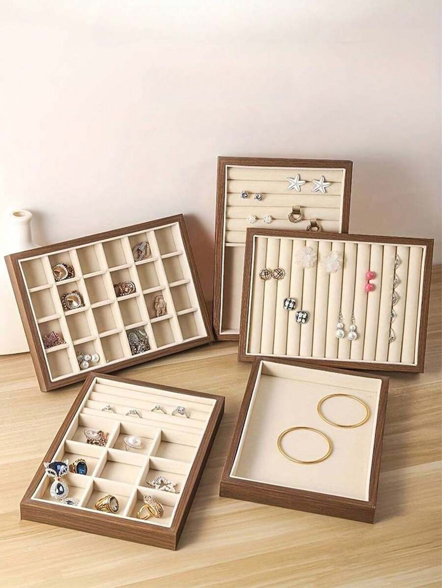 Luxury Black Walnut Jewelry Tray, Jewelry Storage & Display Tray, Drawer-Style Jewelry Tray, Stackable Jewelry Storage Tray, Multi-Functional Jewelry Display Tray