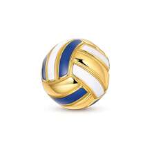 1pc Sports Series Football Basketball Tennis Badminton Yoga Fitness Dumbbell Beaded Charm Suitable For Bracelet Bangle Necklace DIY Jewelry Making Healthy Lifestyle - Silver Or Gold - View 11