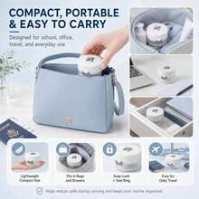 1pc 3-In-1 Dental Orthodontic Storage Box With Mirror And Cleaning Brush, Braces And Retainer Soaking Case, Orthodontic Soaking Tray With Filter Basket, Convenient For Travel And Daily Care - Multicolor - View 8