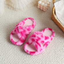 Autumn/Winter Girls' Fashion Leopard Print Slippers, Lightweight And Comfortable Home Slippers - Pink - View 3