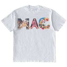 Pattern Round Neck Shirt Head Collage Shirt Vintage Rapper,Vintage 90s Music Tee,Unisex 100% Cotton Short Sleeve,Top Menswear,Global Trending Outfits - 白色1 - 查看 1