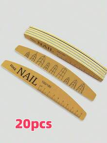 100/50/25/20/10/8/6/4/3/2/1pc Washable Wear-Resistant Nail File With Scale, Non-Shedding Sponge Buffer, Durable Double-Sided Nail File For Shaping And Polishing, Random Style And Color.Washable Durable Double-Sided Sponge Nail Buffer For Nail Shaping And Polishing, Manicurist Supplies, - Khaki - View 36