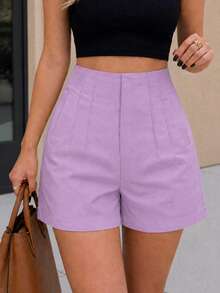 Women Shorts - Lilac Purple - View 1