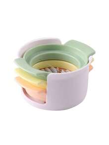 3-In-1 Multifunctional Stainless Steel Egg Slicer, Suitable For Boiled Eggs, Fruits And More, Easily Cut Into Neat And Beautiful Shapes - Multicolor - View 3