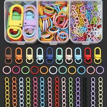 102pcs DIY Keychain Making Parts, Random Mixed Colors, Includes Rotating Lobster Clasp, Jump Rings, 5-Section Chains, Door Hooks, Connector Hooks, Suitable For Braided DIY Keychains, Bag Charms, Open Connectors, Keychain Accessories Making Materials, DIY Key Ring Accessories - Clasp & Jump Ring & Extension Chain - View 12
