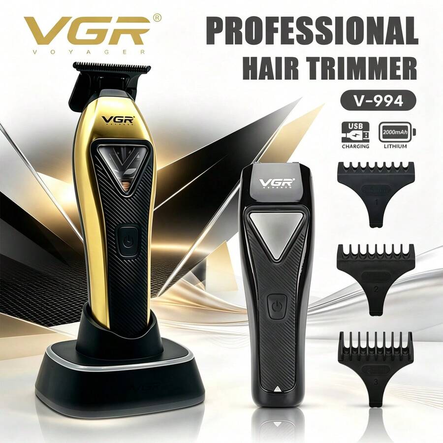 VGR Professional Hair Trimmer 10000RPM Vector Motor Hair Clipper Precision Trimming Hair Clipper Men Hair Salon Barber Shop Machines V-994