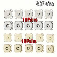 10/20Pairs Hand-Sewn Magnetic Snap Buttons, DIY Fashion & Crafts, Suitable For Clothing, Bags, Multi-Functional Buttons - Multicolor - View 22