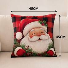 Kit 4 Capas de Almofada Natal Premium 45x45cm Estampadas Decorativas para Sofá e Decoração - boneco_de_neve - Visão 2