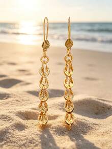 Anting-anting Rumbai Panjang Bergaya Liburan Pantai Bohemian, Cocok untuk Wanita dalam Perjalanan Sehari-hari, Pesta, dan Jamuan Makan - Anting-anting Rumbai Gantung - View 5