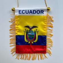 A Set Of Ecuador Flags,Including 1pc Ecuador Window Hanging Flag And 5pcs Ecuador Hand-Held Flags, Made Of Polyester, Home Decor, Outdoor Decor, Auto Decor, Yard Decor, Garden Decorations - A - View 9