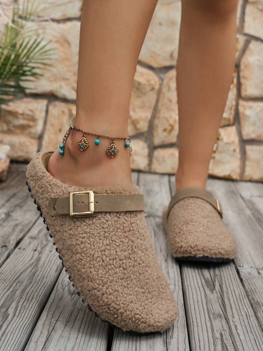 Women's New Fashion Forward Versatile Home Slippers Outdoor Casual Holiday Party Slippers - Brown - View 1