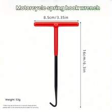 1pc T-Shaped Spring Hook Brake Wrench Motorcycle Electric Vehicle Spring Hook Wrench Spring Removal And Installation Pull Hook Tool - A - View 3