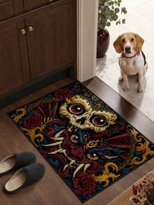 1-Pc Halloween Outdoor Non-Slip Doormat, Bathroom Mat, Kitchen Mat, Decorative Rug, Multi-Functional Mat, Hallway Rug, Soft, Convenient, Slip-Resistant, Kitchen Indoor/Outdoor Entrance, Bedroom, Home Decoration, Machine Washable. - Multicolor - View 11