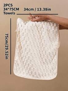 4 Piece Ultra Soft Towel Set, Premium White Towels For Bathroom, Highly Absorbent, Quick Dry, Lightweight Bath Towels Set Collection, 2 Bath Sheets 2 Hand Towels - Ivory White - View 9