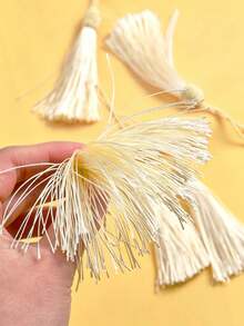 Silk Tassels, Apparel Decorative Accessories, DIY Tassel Decorations, Tassel Ornaments, Tassel Decorations, Hat Tassels - Off-white - View 2